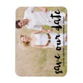 Zwarte Moderne Typografie Sparen de Magnet van de  Magneet (Verticaal)