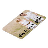 Zwarte Moderne Typografie Sparen de Magnet van de  Magneet (Linkerzijde)