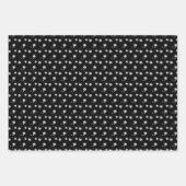 Zwarte & moderne witte kerstboom inpakpapier vel (Voorkant 3)