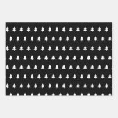 Zwarte & moderne witte kerstboom inpakpapier vel (Voorkant 2)