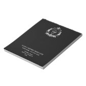 Zwarte moderne zakelijke professionele aangepaste  notitieblok (Linkerzijde)