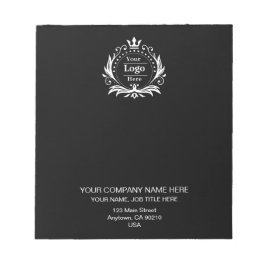 Zwarte moderne zakelijke professionele aangepaste  notitieblok