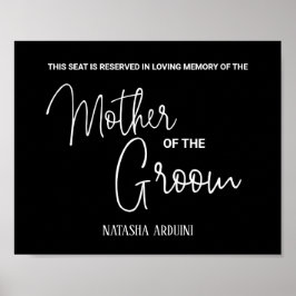 Zwarte Moeder Bruidegom Gereserveerde Stoel Herden Poster