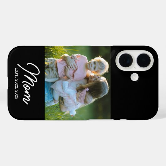 Zwarte Moeder Established Script Foto Case-Mate iPhone Case (Achterkant (horizontaal))