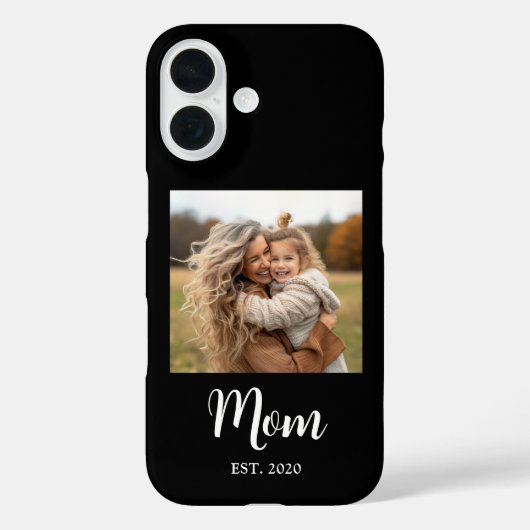 Zwarte Moeder Established Script Tekst en Foto Case-Mate iPhone Case (Achterkant)