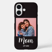 Zwarte Moeder Gevestigd Script Foto Case-Mate iPhone Case (Achterkant)