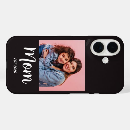 Zwarte Moeder Gevestigd Script Foto Case-Mate iPhone Case (Achterkant (horizontaal))