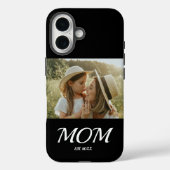 Zwarte Moeder Gevestigd Script Foto Case-Mate iPhone Case (Achterkant)