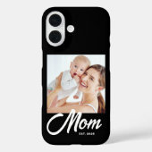 Zwarte Moeder Gevestigd Script Foto Case-Mate iPhone Case (Achterkant)