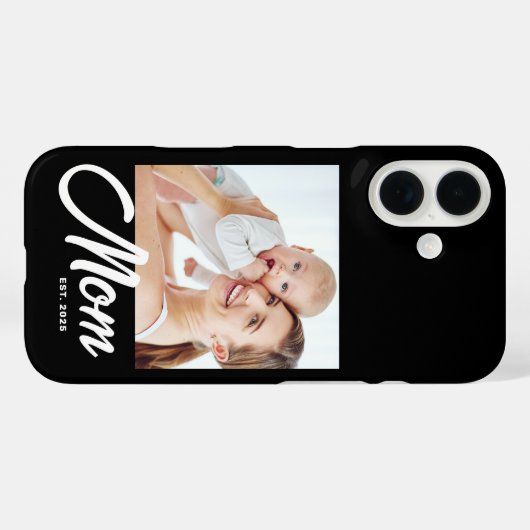 Zwarte Moeder Gevestigd Script Foto Case-Mate iPhone Case (Achterkant (horizontaal))