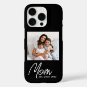 Zwarte Moeder Gevestigde Script Foto Case-Mate iP iPhone Case (Achterkant)