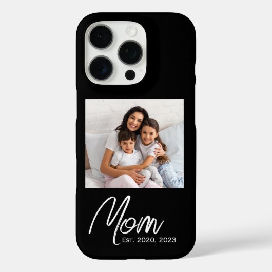 Zwarte Moeder Gevestigde Script Foto Case-Mate iP iPhone Case (Achterkant)
