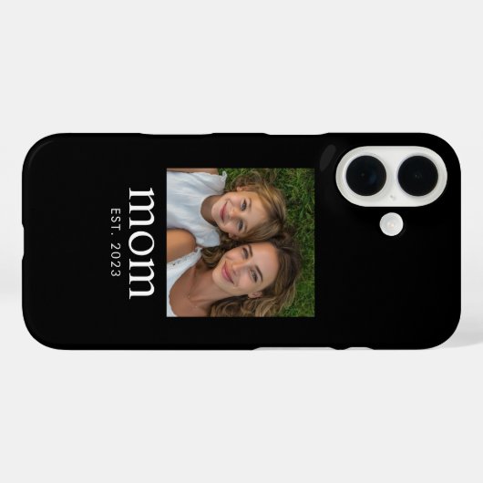 Zwarte Moeder Gevestigde Script Foto Case-Mate iPhone Case (Achterkant (horizontaal))