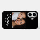 Zwarte Moeder Gevestigde Script Foto Case-Mate iPhone Case (Achterkant (horizontaal))
