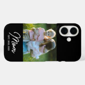 Zwarte Moeder Gevestigde Script Foto Case-Mate iPhone Case (Achterkant (horizontaal))