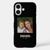 Zwarte Moeder Gevestigde Script Foto Case-Mate iPhone Case (Achterkant)