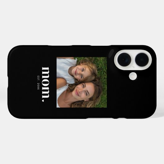 Zwarte Moeder Gevestigde Script Foto Case-Mate iPhone Case (Achterkant (horizontaal))
