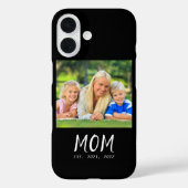 Zwarte Moeder Gevestigde Script Foto Case-Mate iPhone Case (Achterkant)