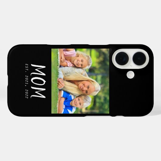 Zwarte Moeder Gevestigde Script Foto Case-Mate iPhone Case (Achterkant (horizontaal))