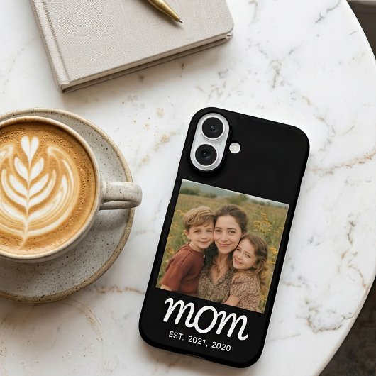 Zwarte Moeder Gevestigde Script Foto Case-Mate iPhone Case