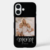 Zwarte Moeder Gevestigde Script Foto Case-Mate iPhone Case (Achterkant)