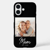 Zwarte Moeder Gevestigde Script Foto  Case-Mate iPhone Case (Achterkant)