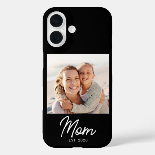 Zwarte Moeder Gevestigde Script Foto Case-Mate iPhone Case (Achterkant)
