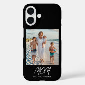 Zwarte Moeder Gevestigde Script Foto Case-Mate iPhone Case (Achterkant)