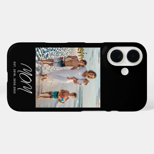 Zwarte Moeder Gevestigde Script Foto Case-Mate iPhone Case (Achterkant (horizontaal))