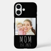 Zwarte Moeder Gevestigde Script Foto Case-Mate iPhone Case (Achterkant)