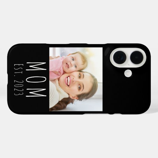 Zwarte Moeder Gevestigde Script Foto Case-Mate iPhone Case (Achterkant (horizontaal))
