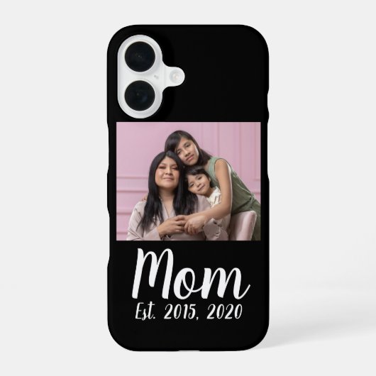 Zwarte Moeder Gevestigde Script iPhone 16 Hoesje (Achterkant)