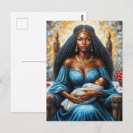 Zwarte moeder met baby Erzulie kunst Briefkaart