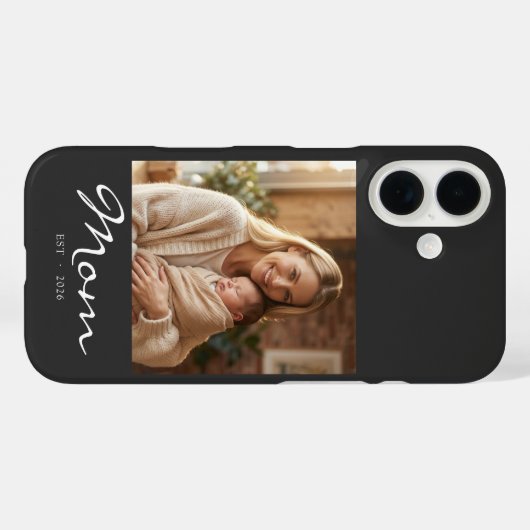 Zwarte Moeder Opgerichte Script Foto Case-Mate iPhone Case (Achterkant (horizontaal))