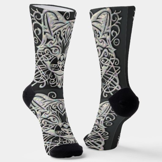 Zwarte moeder van ParelSokken Sokken (Gebogen)