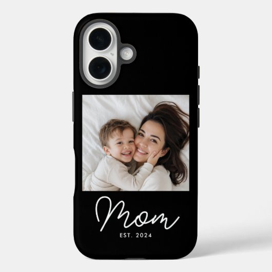 Zwarte Moeder Vastgestelde Script Foto Case-Mate iPhone Case (Achterkant)