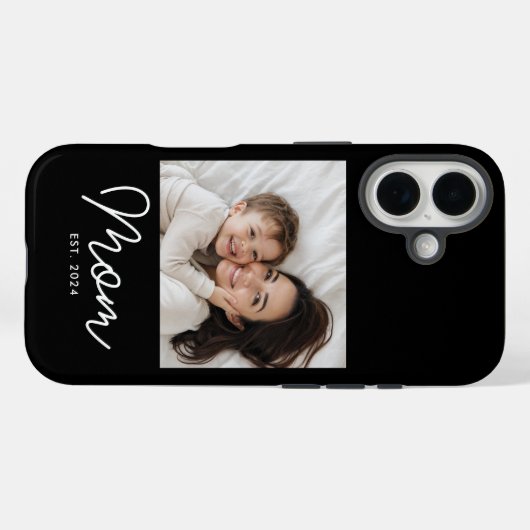 Zwarte Moeder Vastgestelde Script Foto Case-Mate iPhone Case (Achterkant (horizontaal))