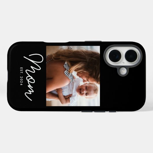 Zwarte Moeder Vastgestelde Script Foto Case-Mate iPhone Case (Achterkant (horizontaal))