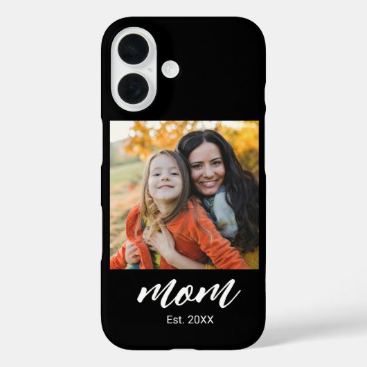 Zwarte Moeder Vastgestelde Script Foto Case-Mate iPhone Case (Achterkant)
