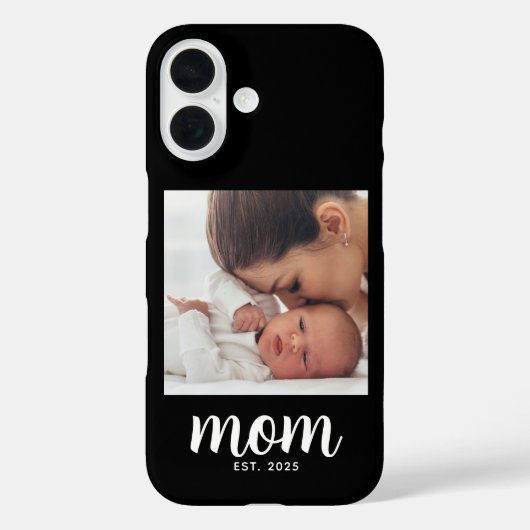 Zwarte Moeder Vastgestelde Script Foto Case-Mate iPhone Case (Achterkant)