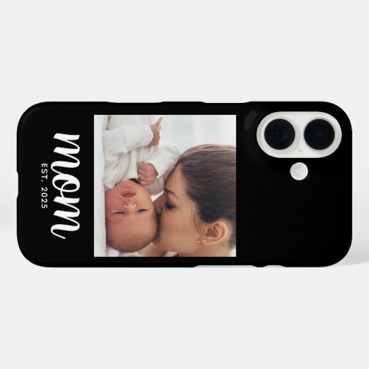 Zwarte Moeder Vastgestelde Script Foto Case-Mate iPhone Case (Achterkant (horizontaal))