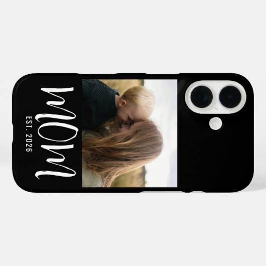 Zwarte Moeder Vastgestelde Script Foto Case-Mate iPhone Case (Achterkant (horizontaal))