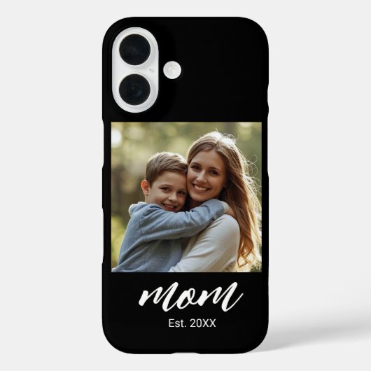 Zwarte Moeder Vastgestelde Script Foto Case-Mate iPhone Case (Achterkant)