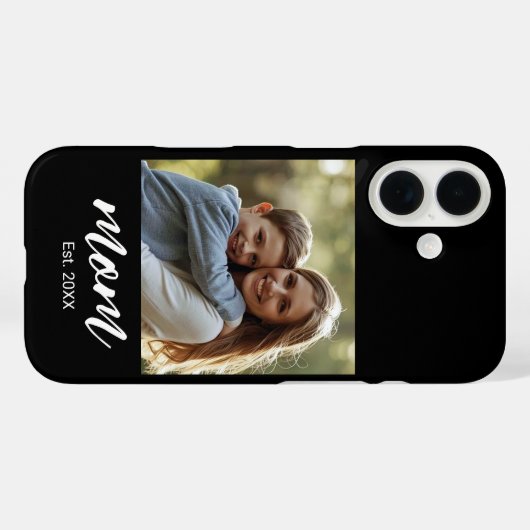 Zwarte Moeder Vastgestelde Script Foto Case-Mate iPhone Case (Achterkant (horizontaal))