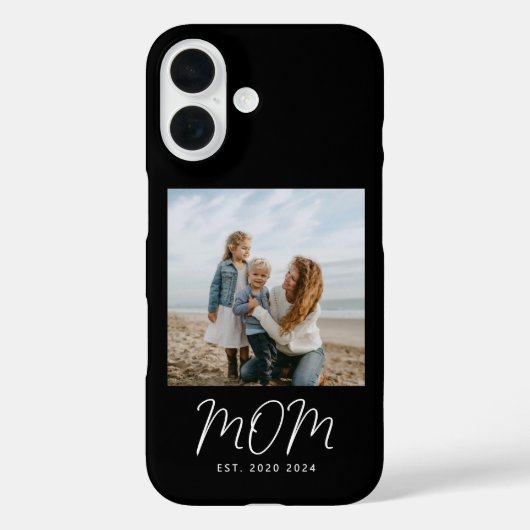Zwarte Moeder Vastgestelde Script Foto Case-Mate iPhone Case (Achterkant)