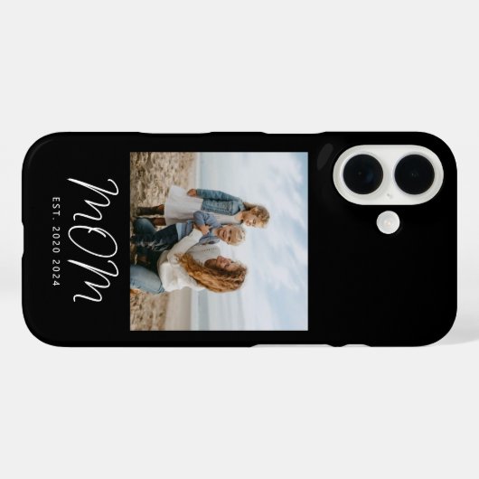 Zwarte Moeder Vastgestelde Script Foto Case-Mate iPhone Case (Achterkant (horizontaal))