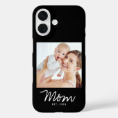 Zwarte Moeder Vastgestelde Script Foto Case-Mate iPhone Case (Achterkant)