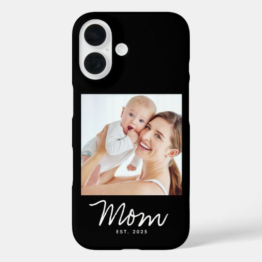 Zwarte Moeder Vastgestelde Script Foto Case-Mate iPhone Case (Achterkant)