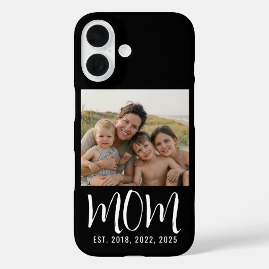 Zwarte Moeder Vastgestelde Script Foto Case-Mate iPhone Case (Achterkant)