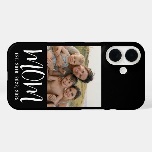 Zwarte Moeder Vastgestelde Script Foto Case-Mate iPhone Case (Achterkant (horizontaal))